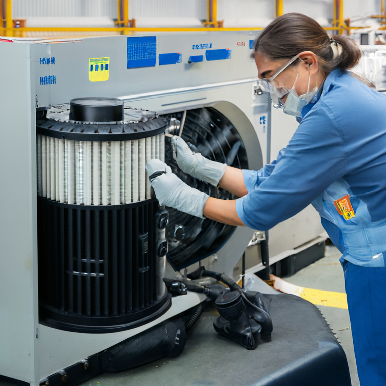 How to clean or replace inlet filters safely