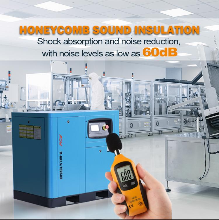 7.5-132KW CE Certified Variable Speed Rotary Screw Air Compressor  - Industrial Grade
