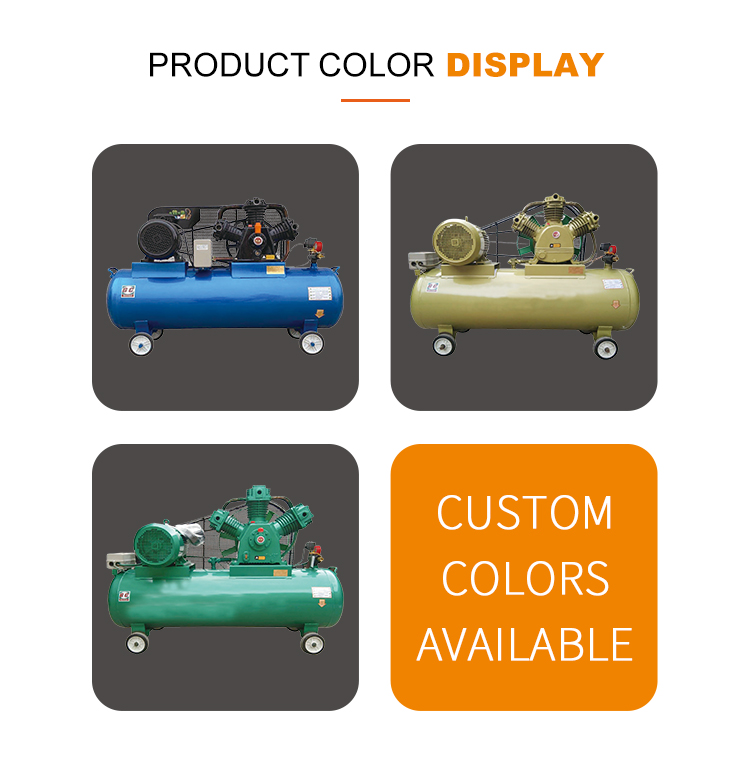 Energy Saving Belt Driven Piston Air Compressor 0.25-2.0m³/min 8-30Bar CE ISO Factory Direct Industrial Heavy Duty Compressor