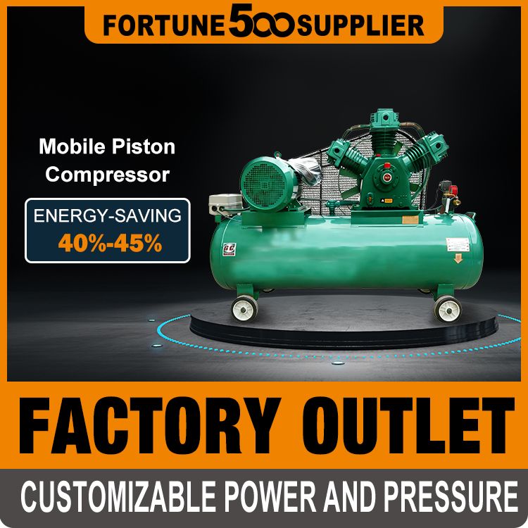High Pressure 30Bar Piston Air Compressor Belt Driven 0.6-1.5m³/min Industrial Air Compressor