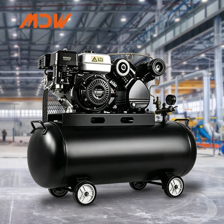 7HP AC Powered Belt Driven Oil-Free Air Cooled Piston Air Compressor 70L 8bar Portable Industrial