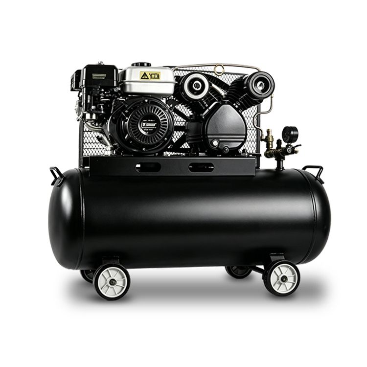 7HP AC Powered Belt Driven Oil-Free Air Cooled Piston Air Compressor 70L 8bar Portable Industrial