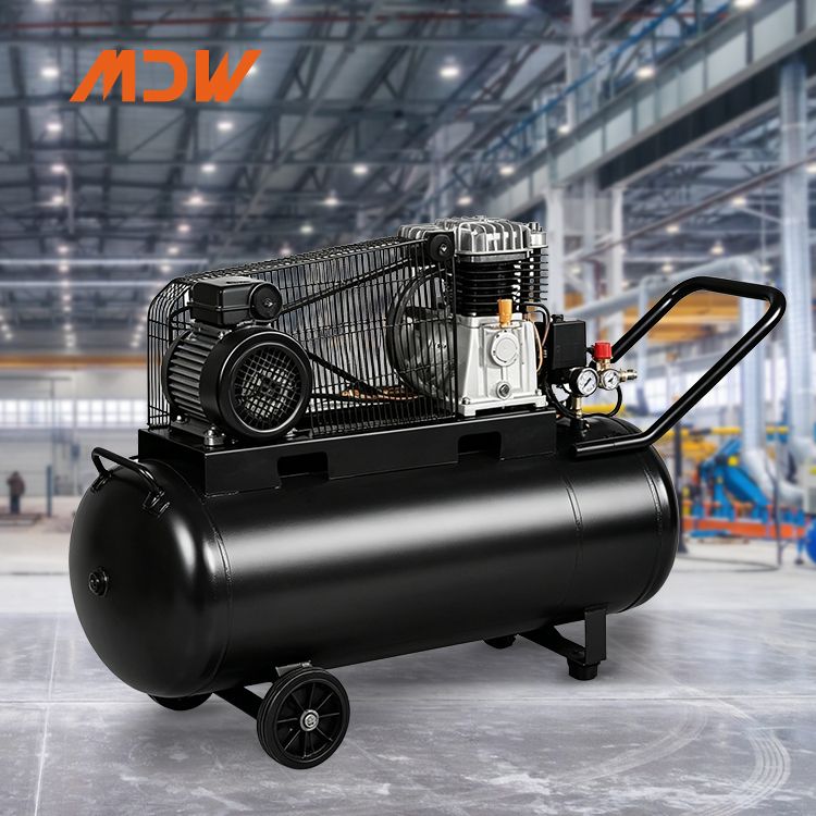 Heavy Duty 2.2kW 100L 8Bar Oil-Free Air Cooled Piston Air Compressor 1020RPM 65x2 Cylinder Portable
